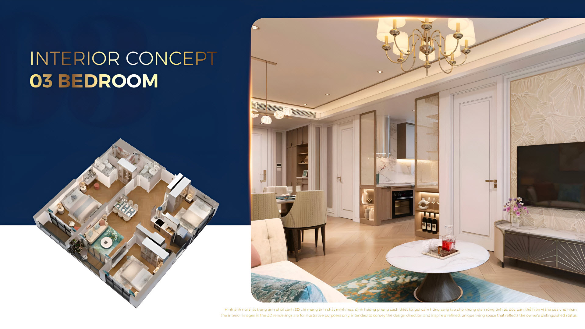 Căn hộ 3 phòng ngủ Capital Square Đà Nẵng