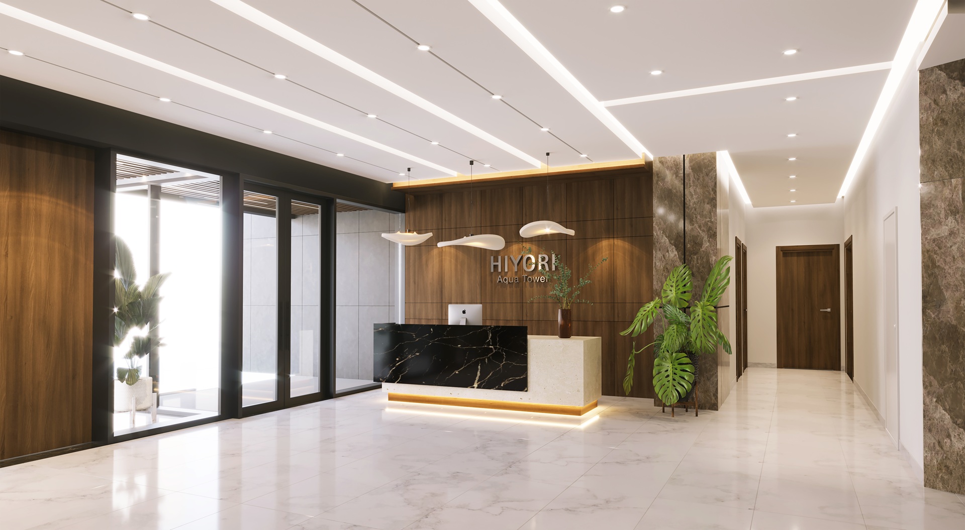 Sảnh đón Căn hộ Hiyori Aqua Tower Đà Nẵng